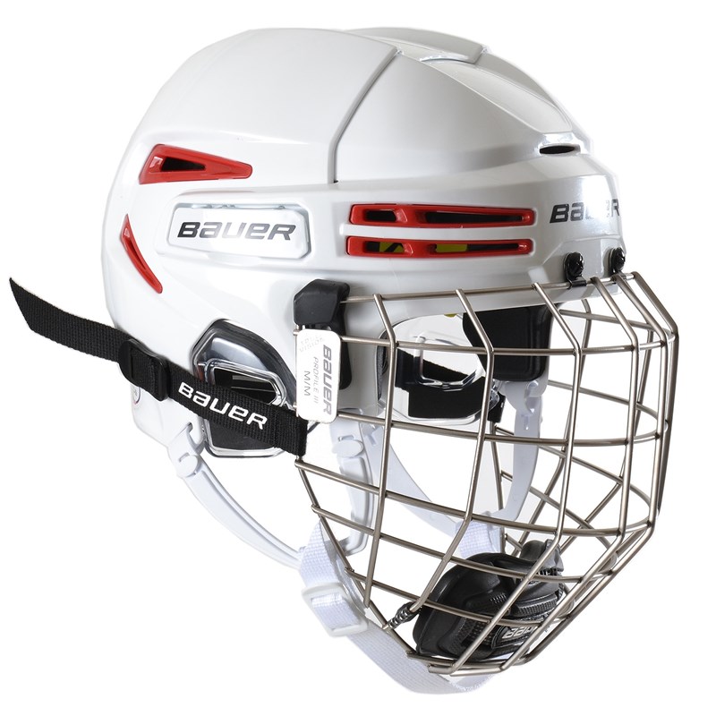 white bauer helmet