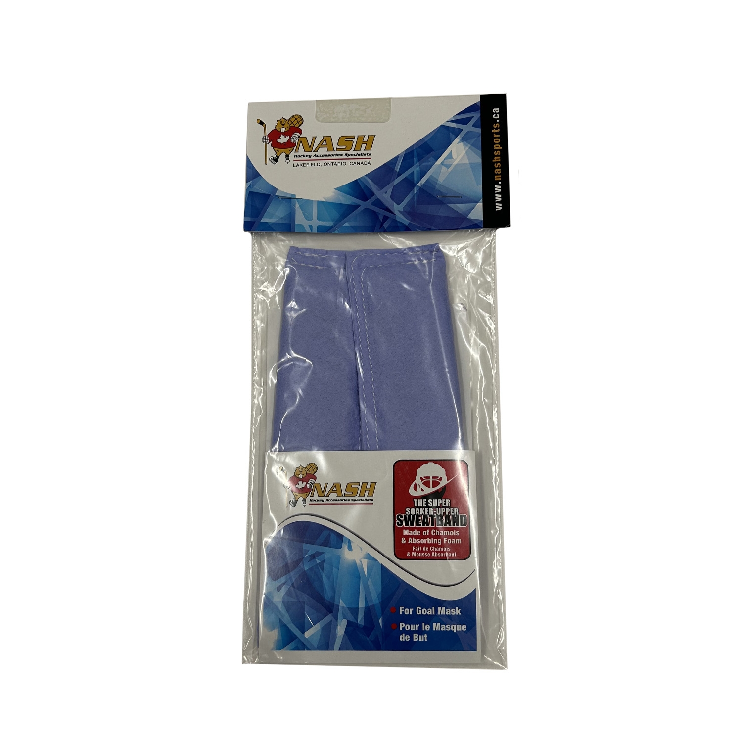 Picture of NASH Goalie Mask Blue Chamois Sweatbands - pack of 2