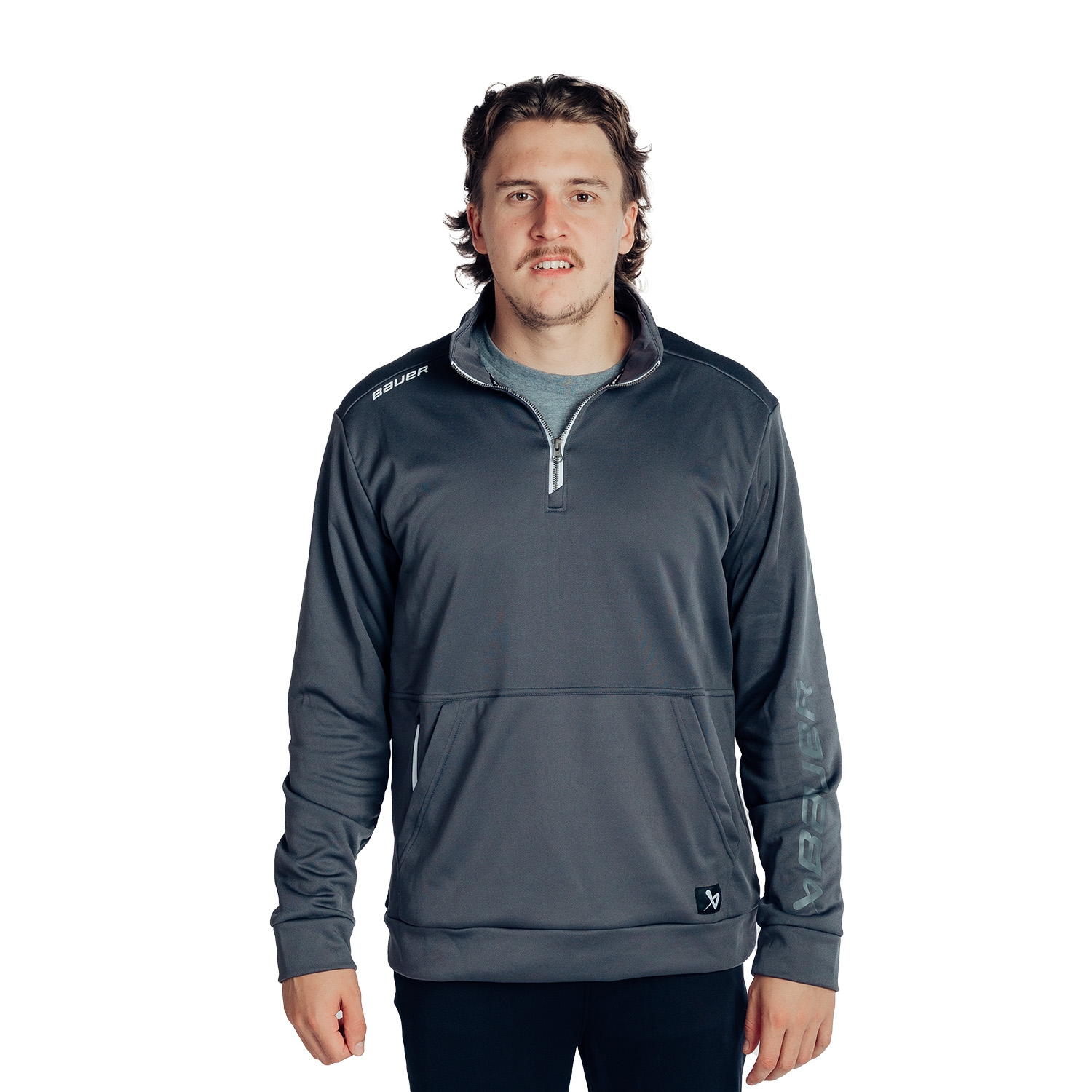 Picture of BAUER 1/2 Zip Fleece Team - gry - Sr.