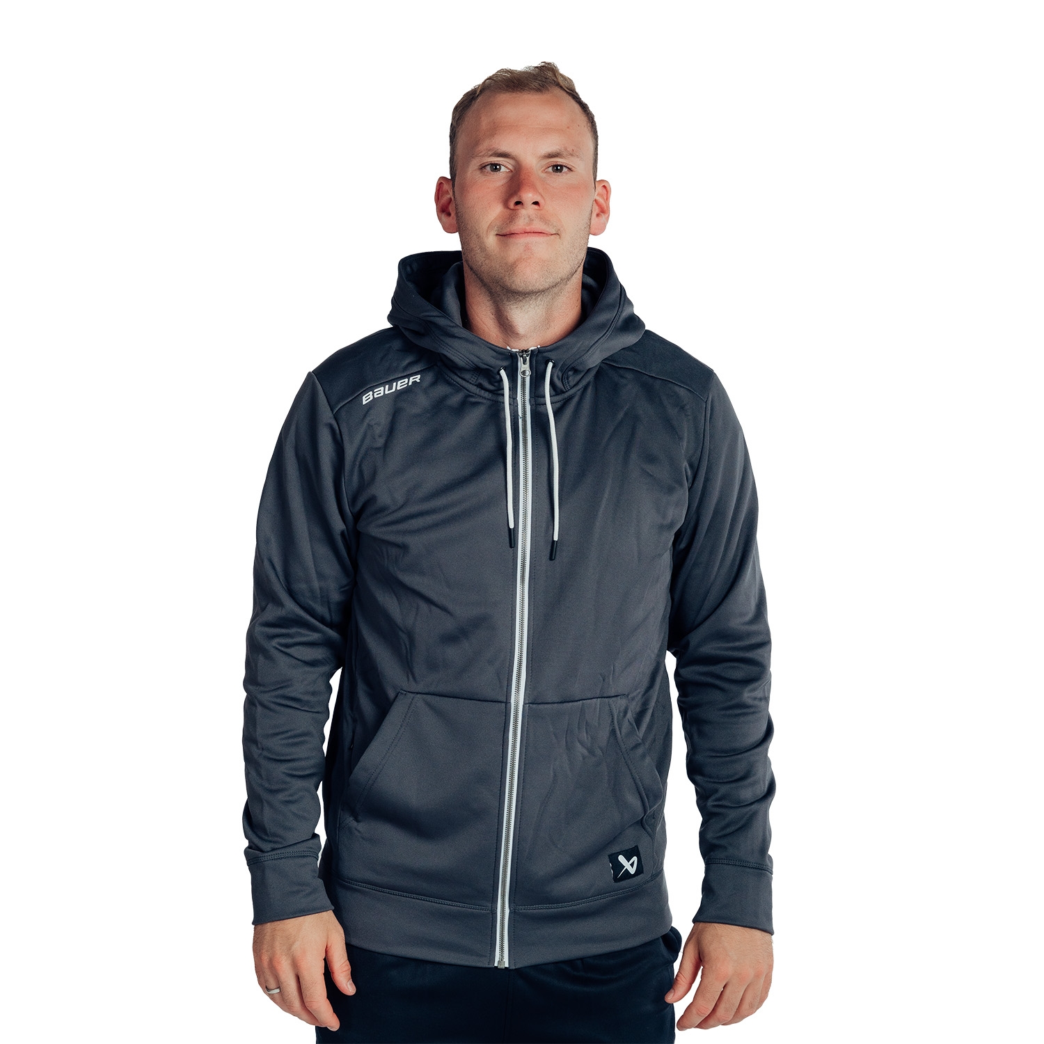 Picture of BAUER Fleece Zip Hoodie Team - gry - Sr.