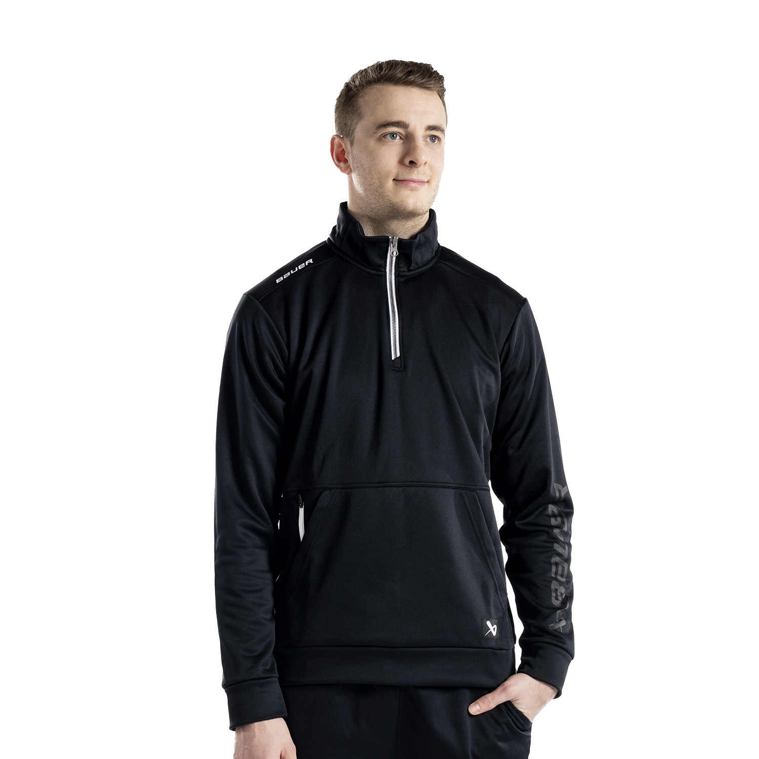 Picture of BAUER 1/2 Zip Fleece Team - blk - Yth.