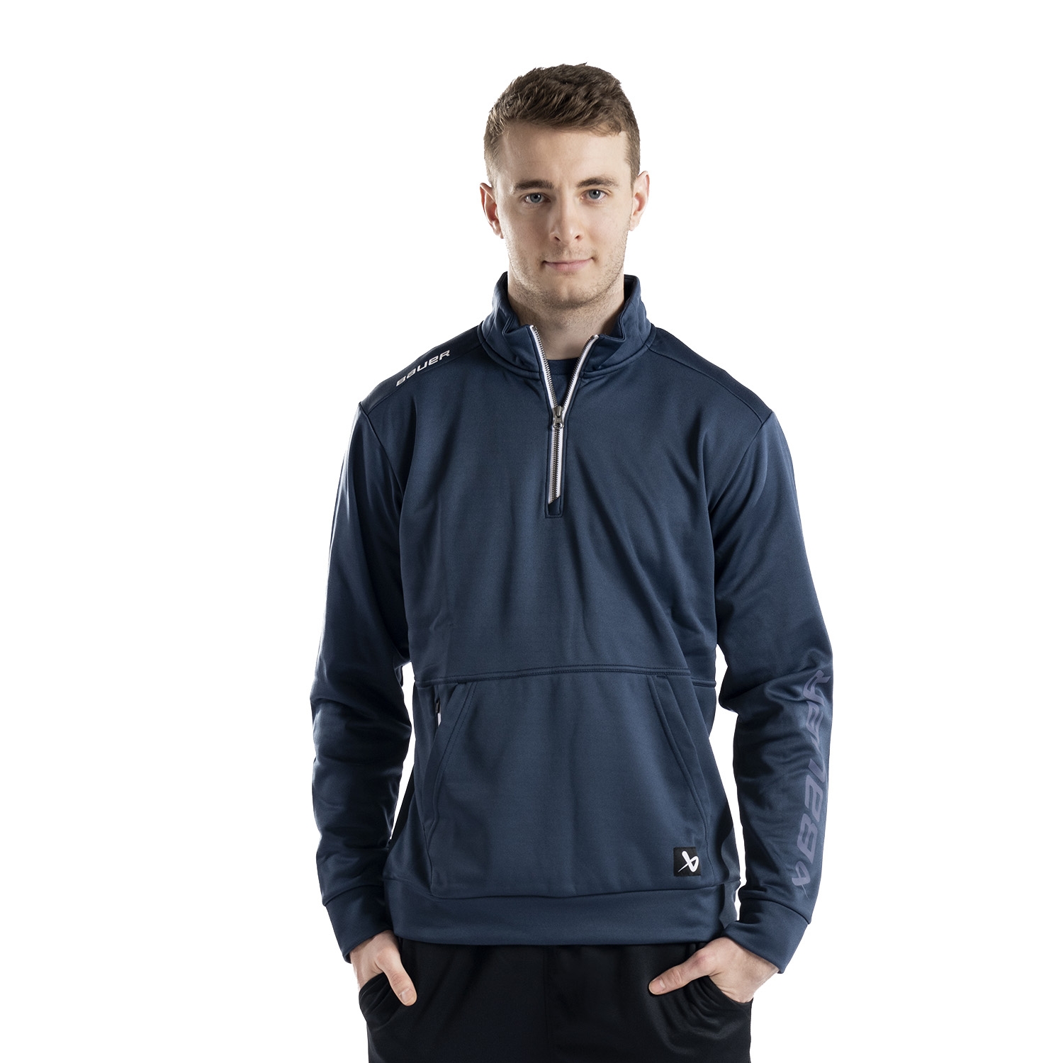Picture of BAUER 1/2 Zip Fleece Team - nav - Yth.