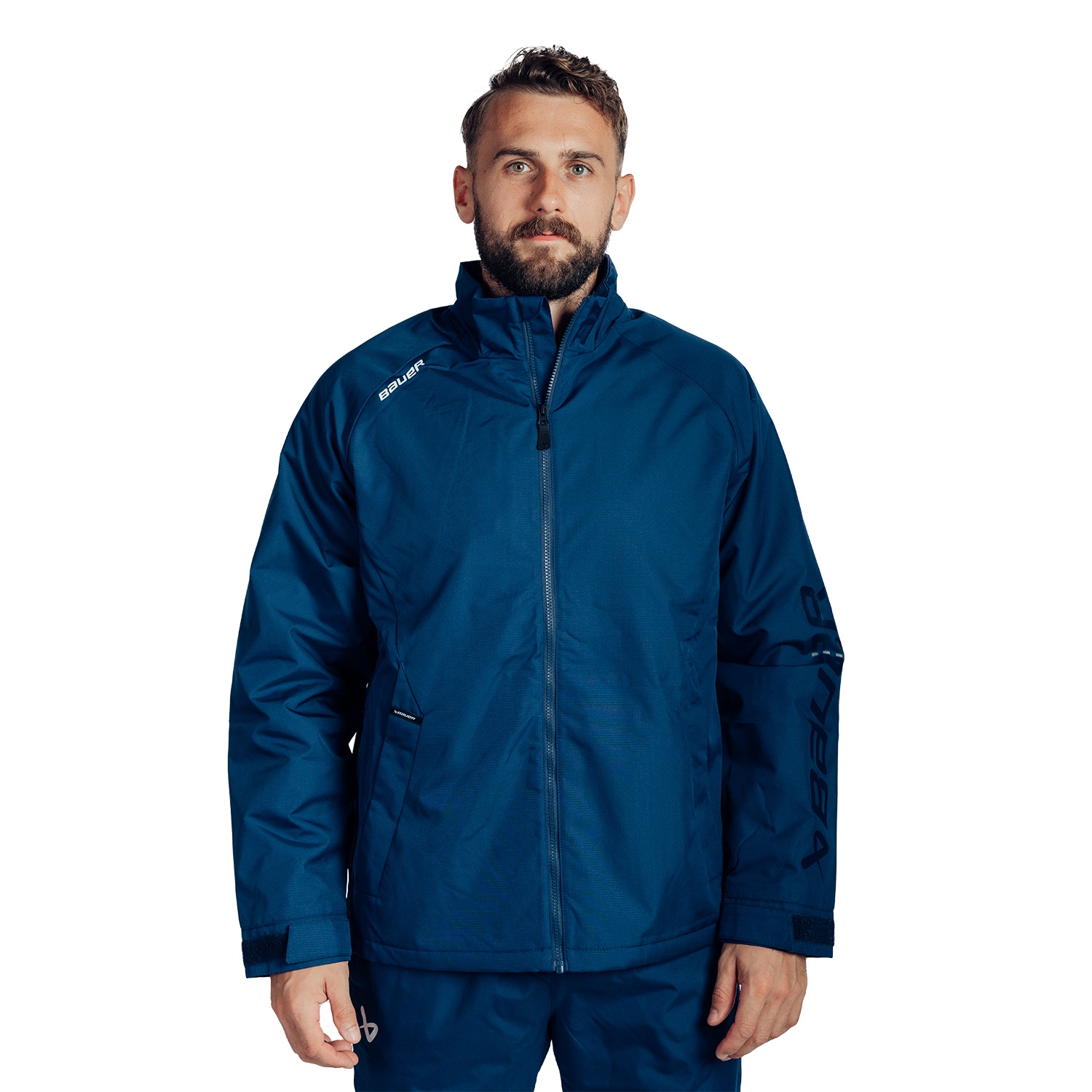 Picture of BAUER Team Midweight Jacket - nav - Sr.