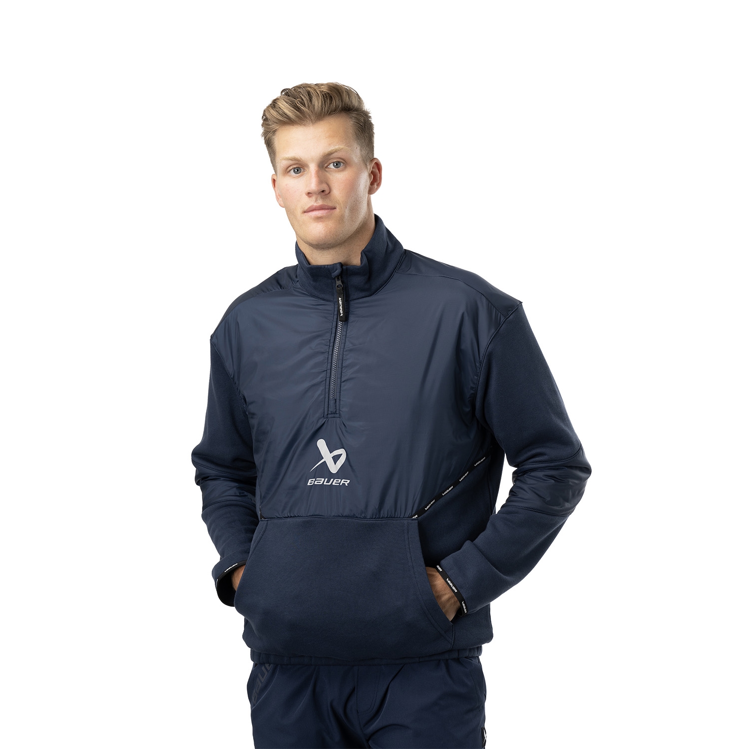 Picture of BAUER 1/2 Zip Pullover Team - nav - Sr.