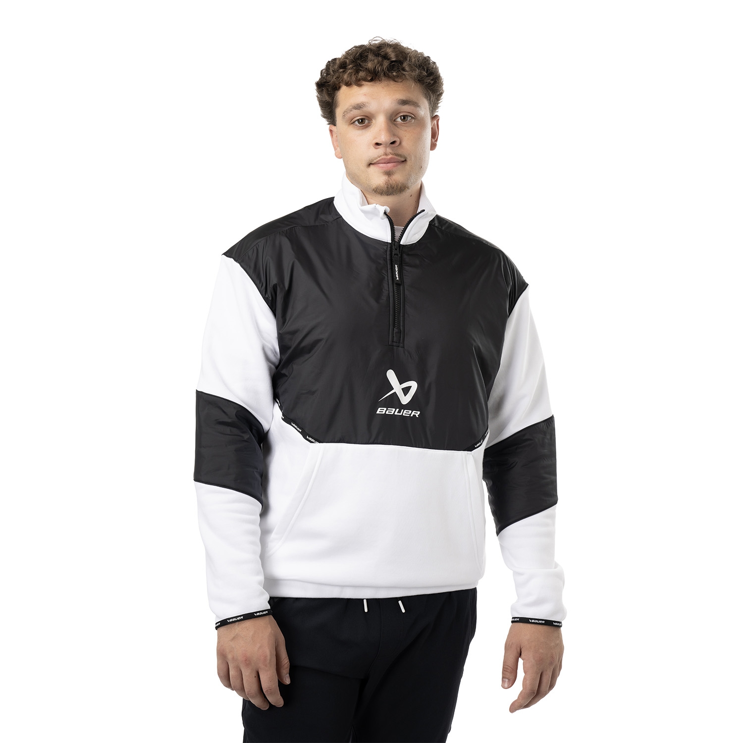 Picture of BAUER 1/2 Zip Pullover Team - wht - Sr.