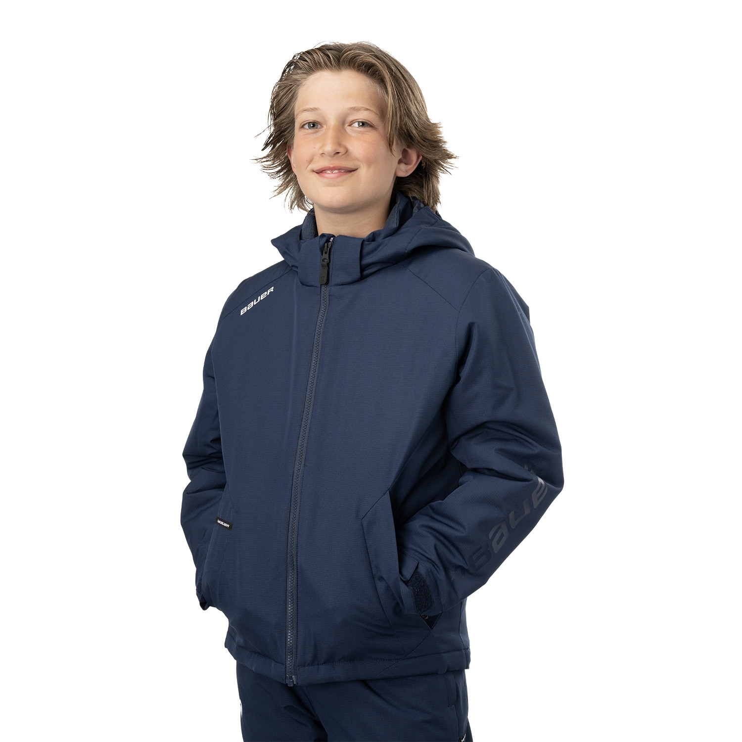 Picture of BAUER Team Heavyweight Jacket - nav - Yth.