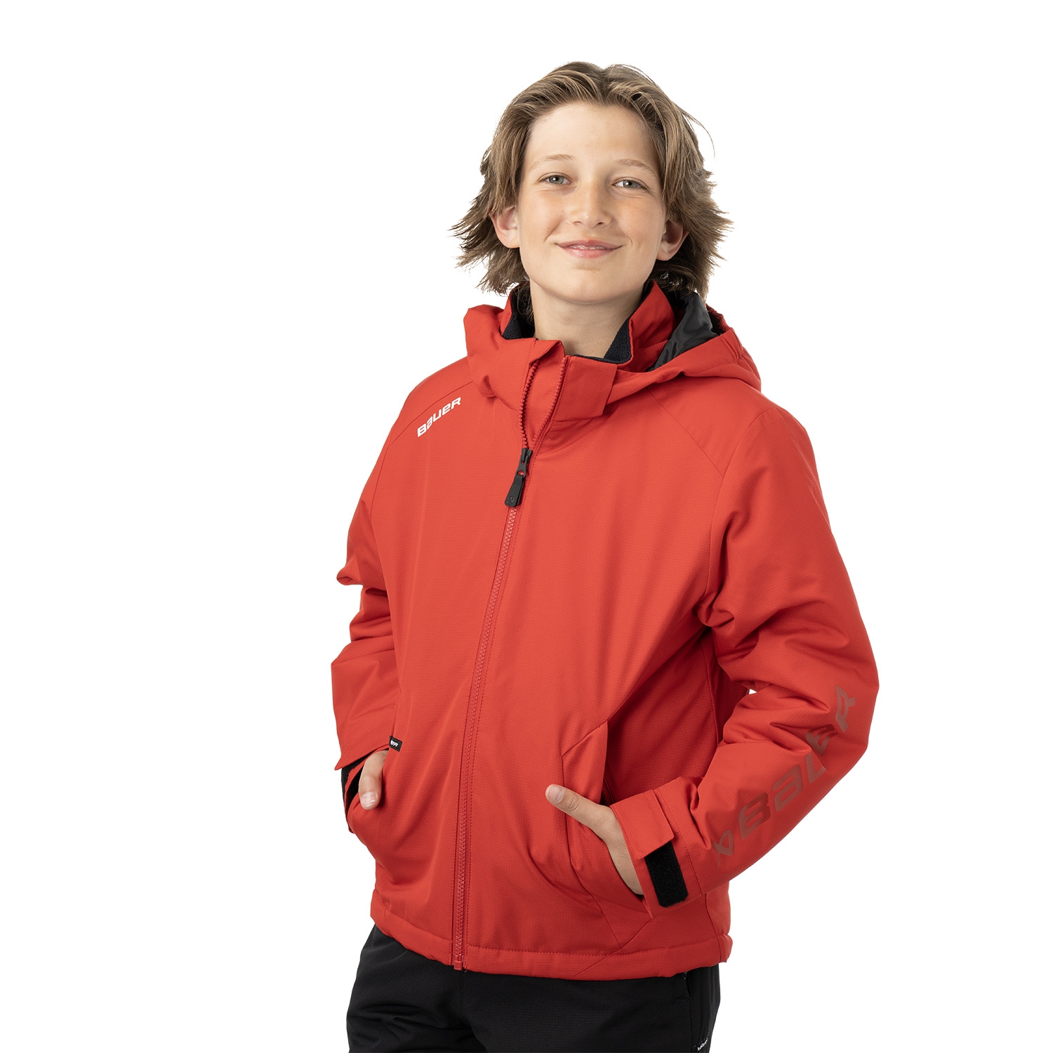Picture of BAUER Team Heavyweight Jacket - red - Yth.