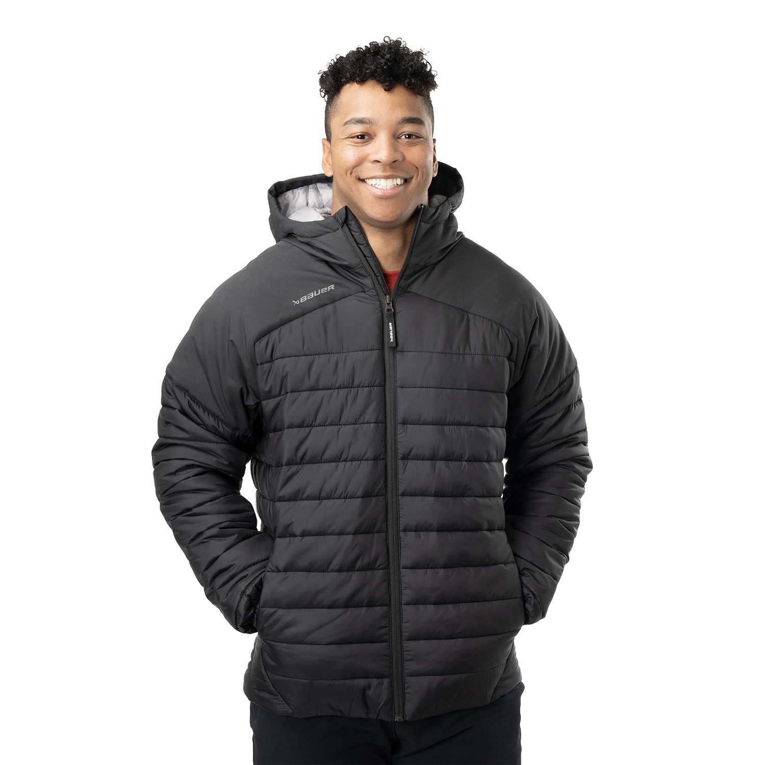 Picture of BAUER Team Puffer Jacket - blk - Yth.