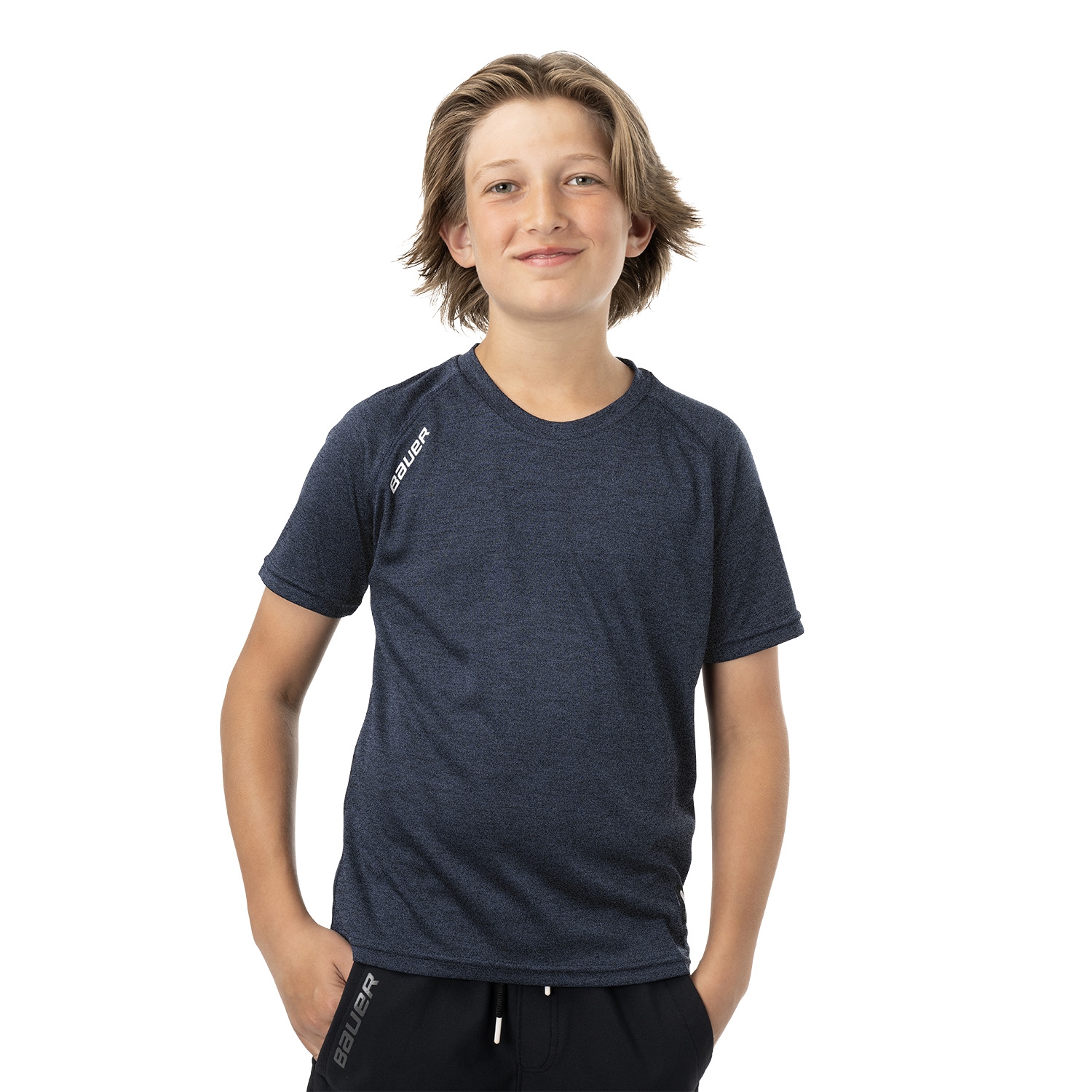 Picture of BAUER Team Tech Tee - nav - Yth.