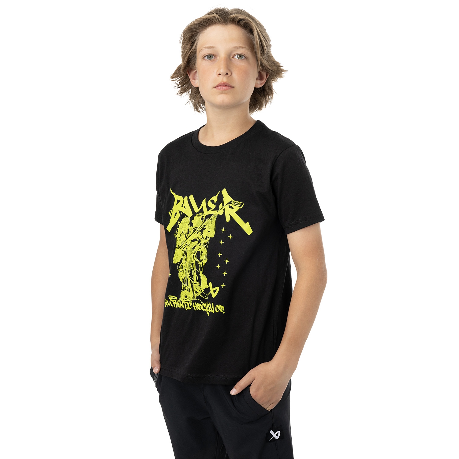 Picture of BAUER Tee St. Hockey - blk/lime - Yth.