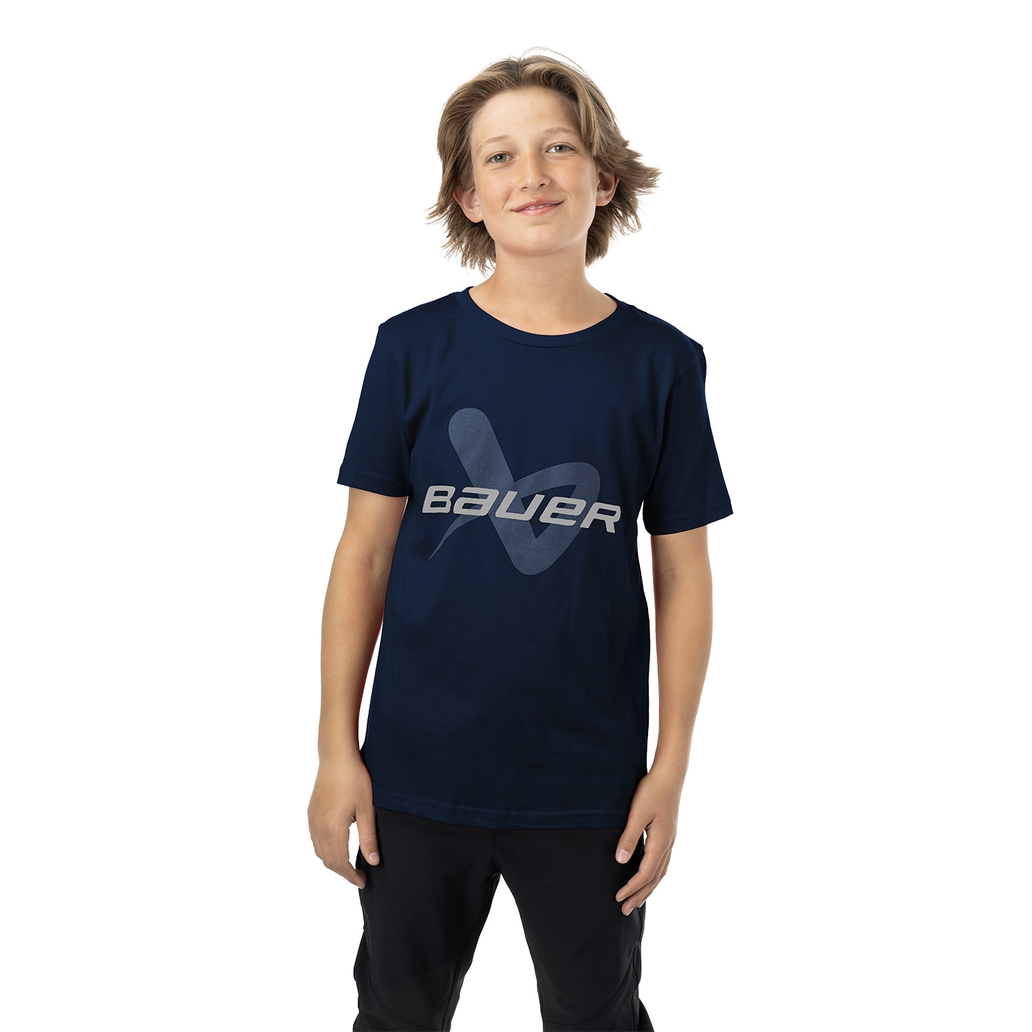 Picture of BAUER Core Lockup Tee - nav - Yth.