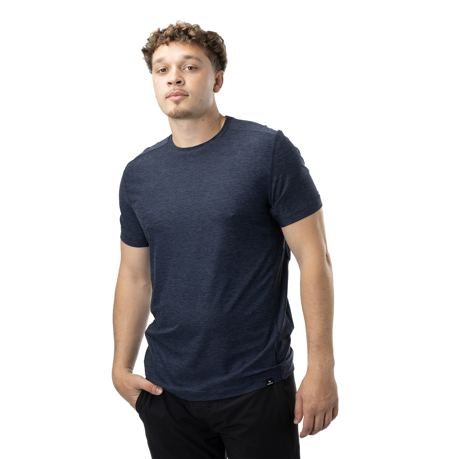 Picture of BAUER FLC Core Tech Tee - nav - Sr.