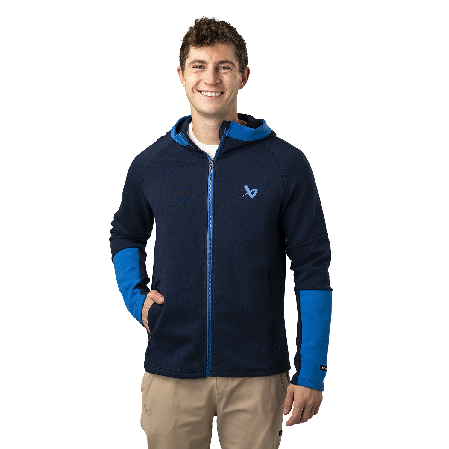 Picture of BAUER FLC Full Zip Colorblock - nav - Sr.