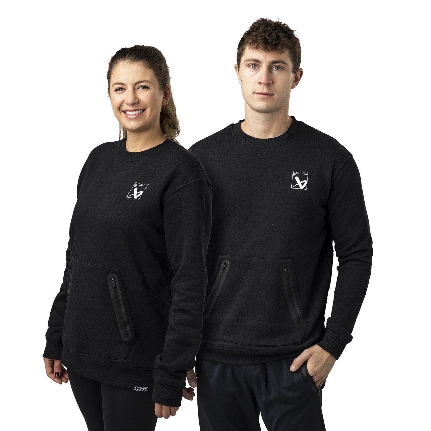 Picture of BAUER Quilted Crew - blk - Sr.