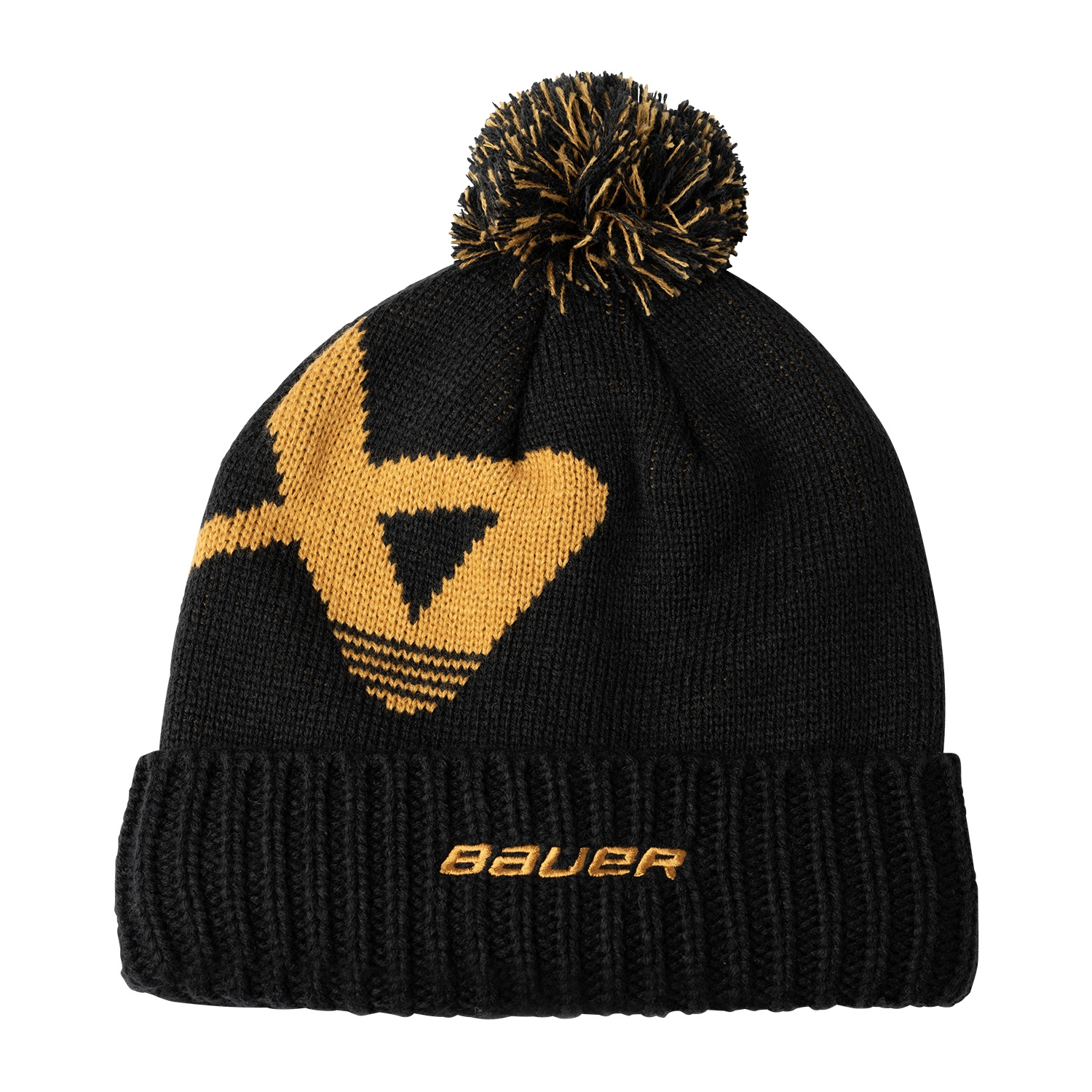 Picture of BAUER Knit Pom Intarsia - blk/ylw - Sr.