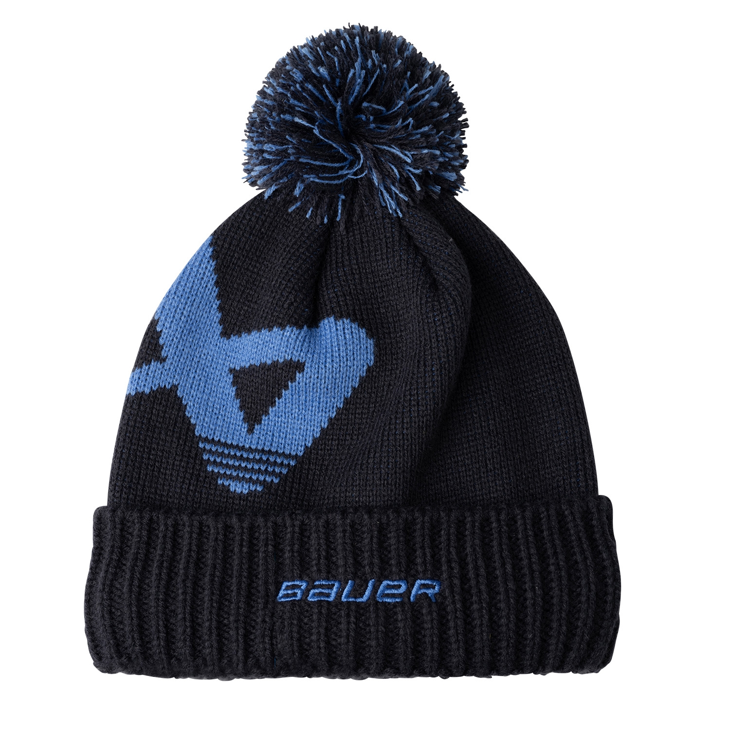 Picture of BAUER Knit Pom Intarsia - nav/blu - Sr.