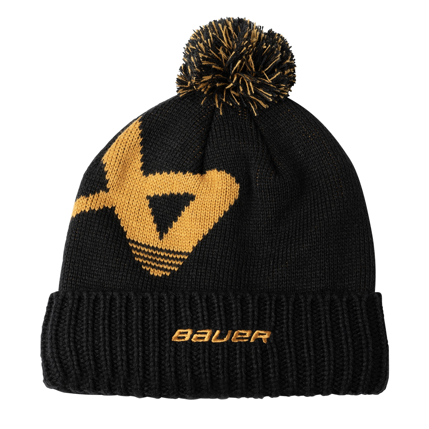 Picture of BAUER Knit Pom Intarsia - blk/ylw - Yth.