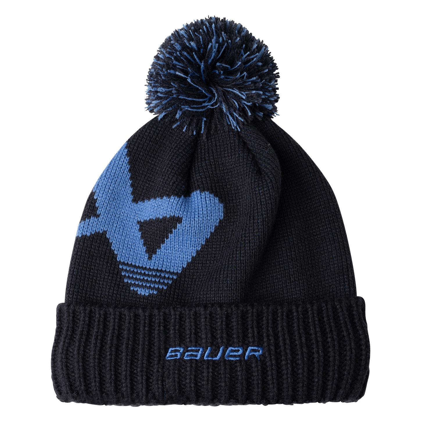 Picture of BAUER Knit Pom Intarsia - nav/blu - Yth.