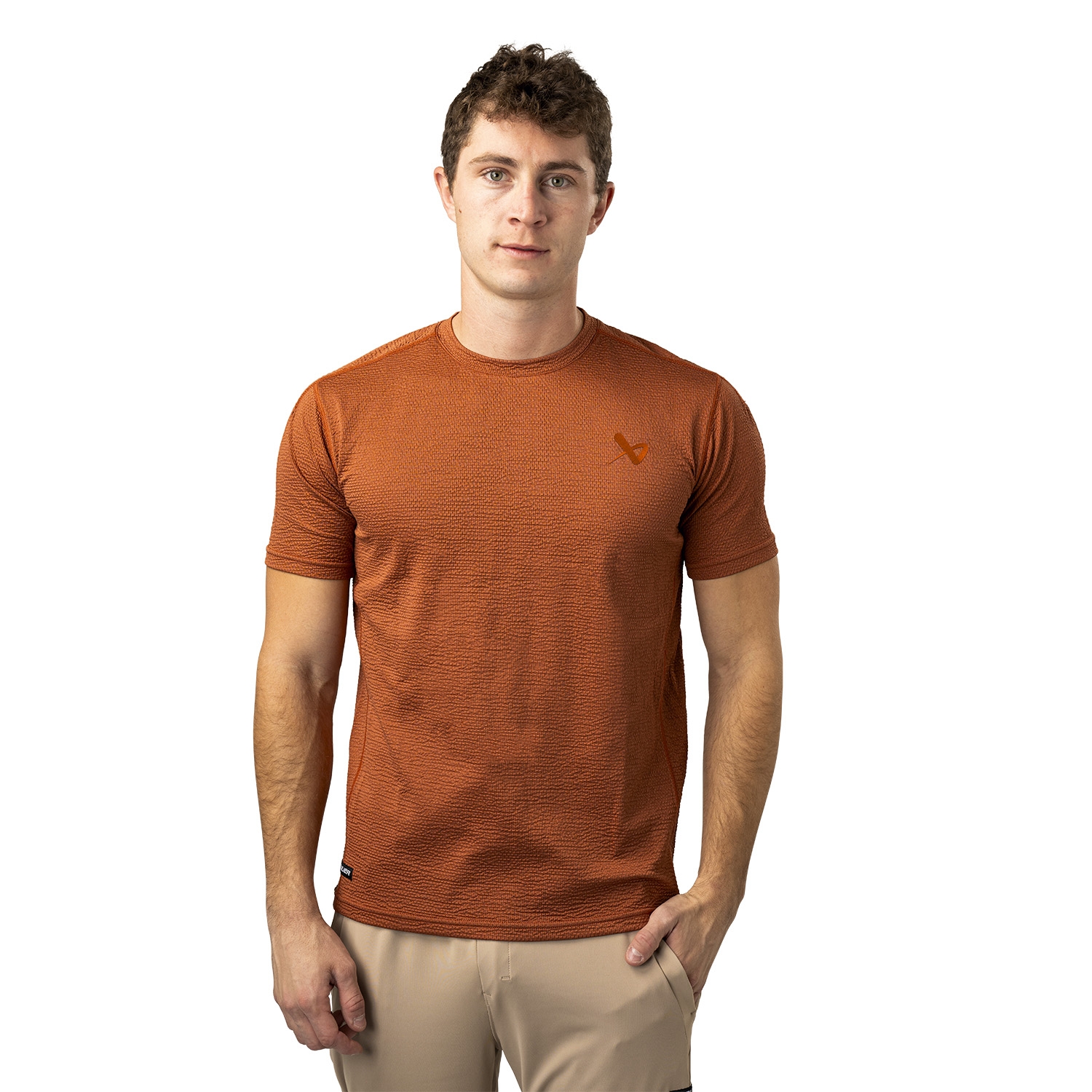 Picture of BAUER FLC Textured Tech Tee - clay - Sr.