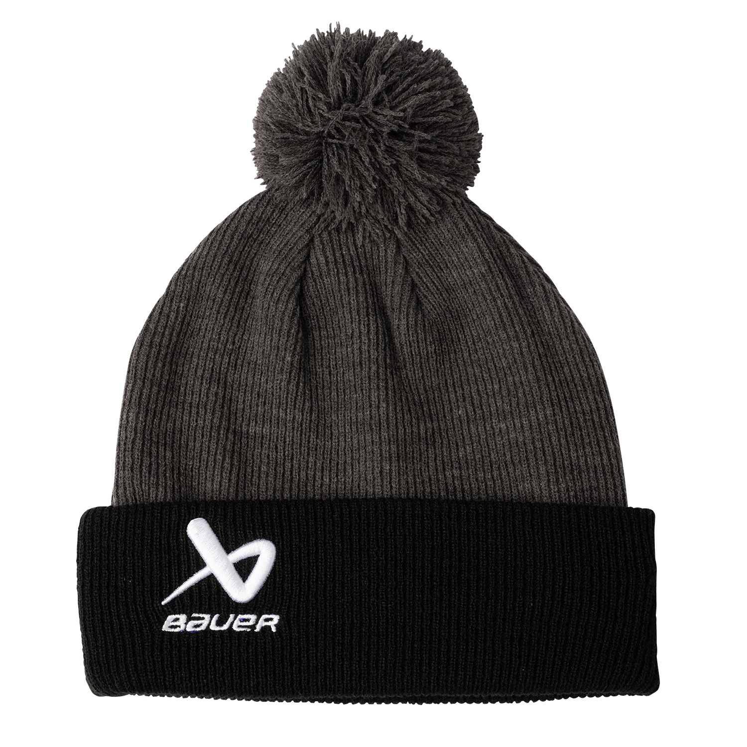 Picture of BAUER Knit Pom 2Tone - blk/gry - Yth.