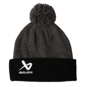Picture of BAUER Knit Pom 2Tone - blk/gry - Yth.