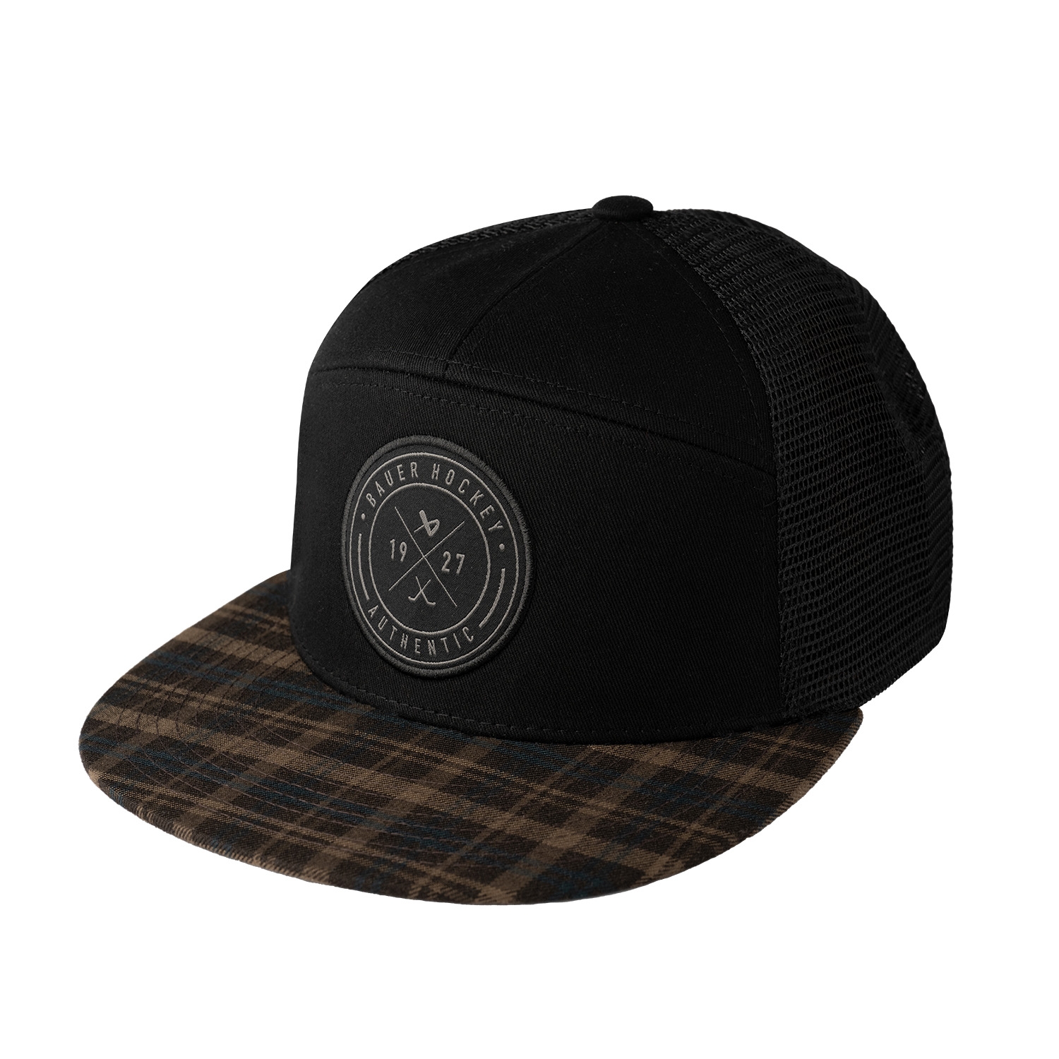 Picture of BAUER Flannel Snapback Cap - blk - Sr.