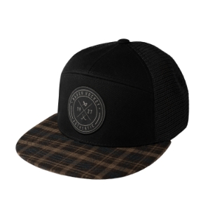 Picture of BAUER Flannel Snapback Cap - blk - Sr.