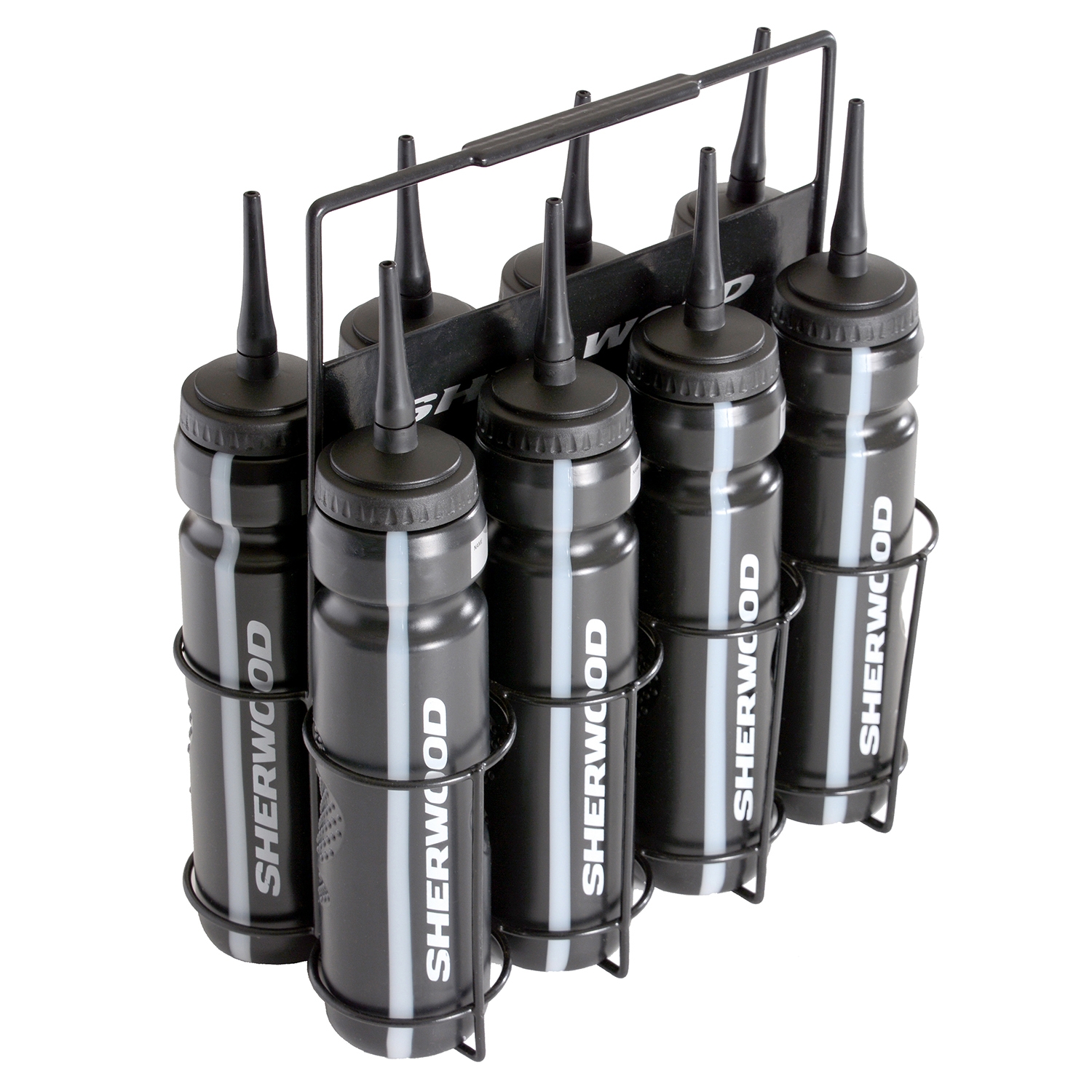 Picture of SHER-WOOD Metal Bottlerag incl. 8 blk bottles