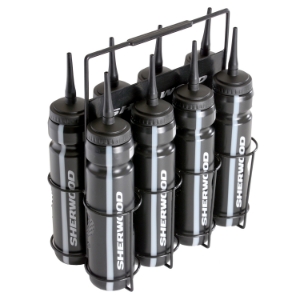 Picture of SHER-WOOD Metal Bottlerag incl. 8 blk bottles