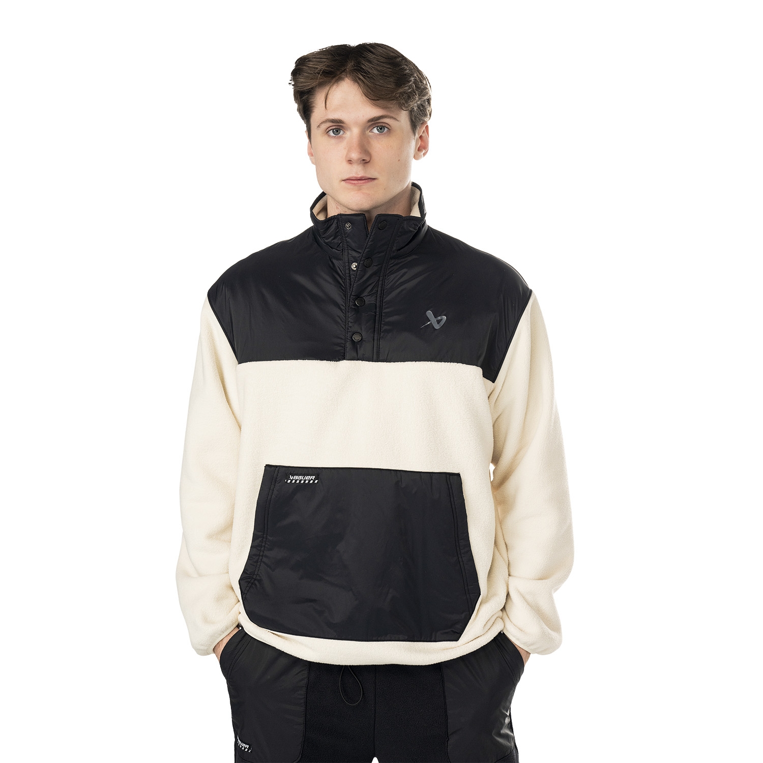 Picture of BAUER Polarfleece Pullover - blk/crm - Sr.