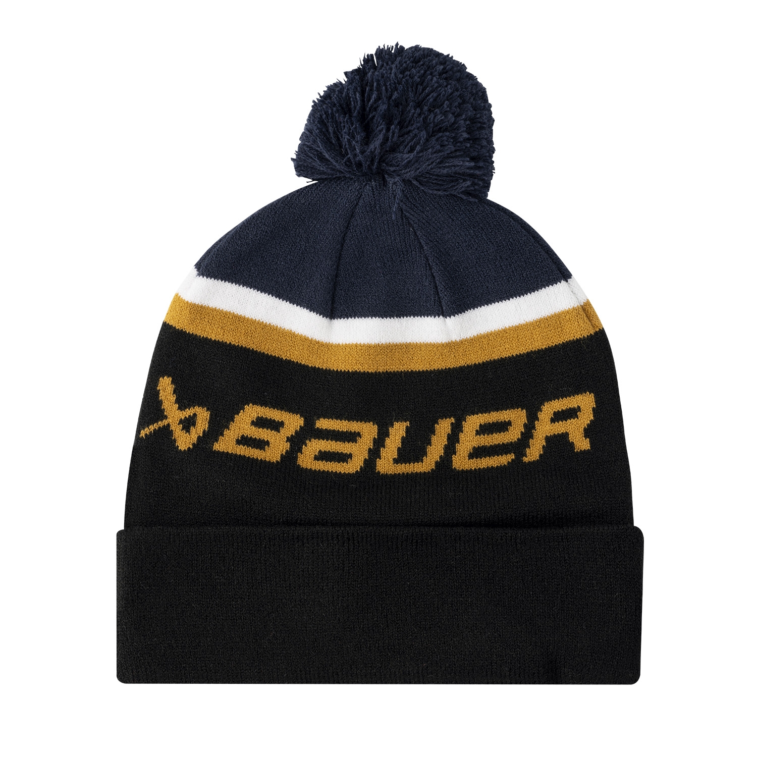 Picture of BAUER Intarsia Knit Pom - nav/blk - Yth.