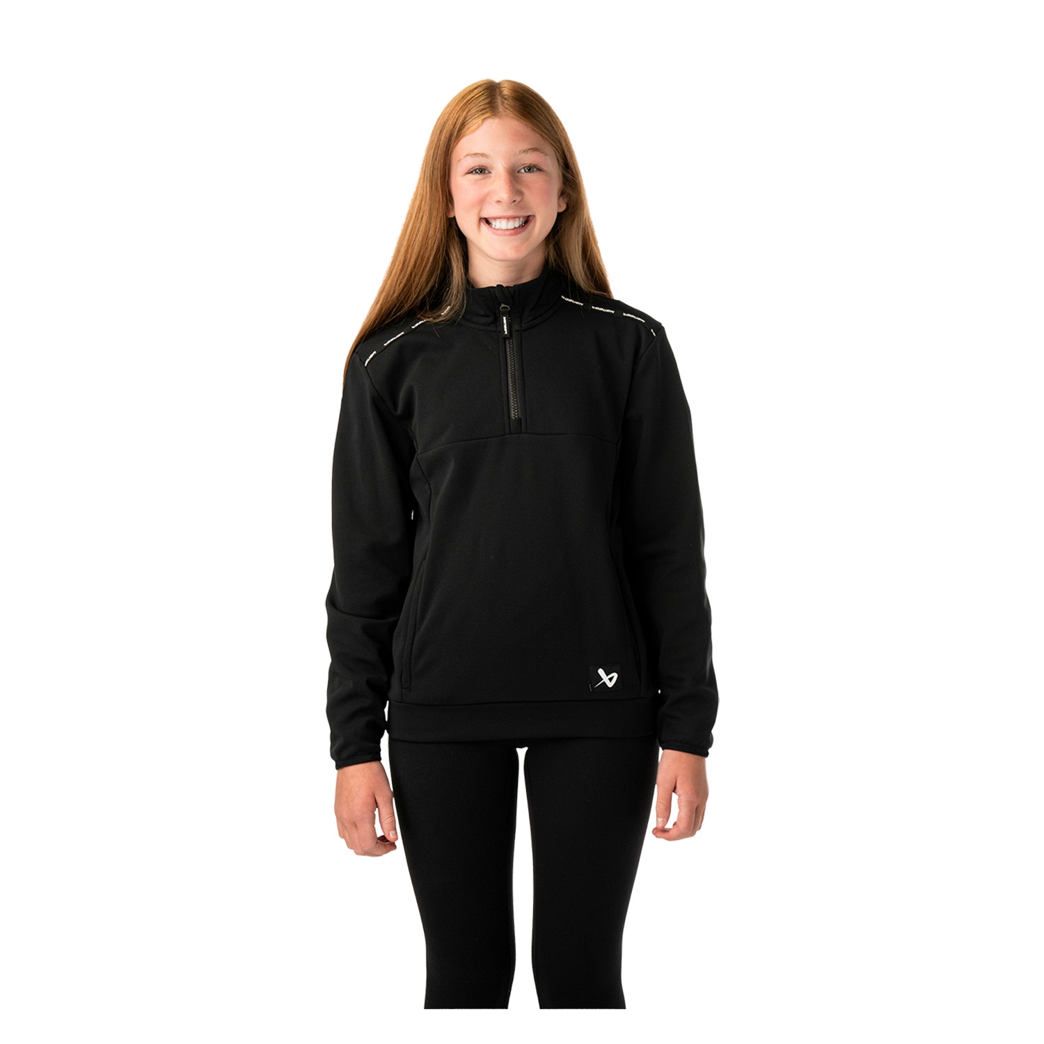 Picture of BAUER 1/2 Zip Fleece Team - blk - Yth.